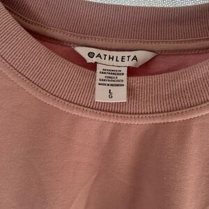 Athleta Pink Crew Neck Sweatshirt